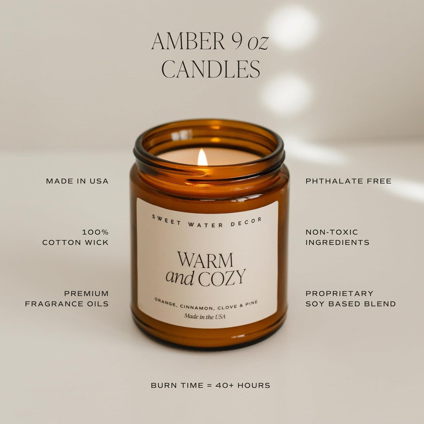 Luxury Sandalwood & Vanilla Candle - Premium Home Fragrance